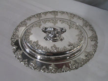 Load image into Gallery viewer, Vintage English Hallmark Silverplate Harvest Grapes Covered Dish Server