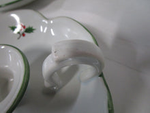 Load image into Gallery viewer, Vintage Japan Stoneware Holiday Candlestick Holders Set of 2