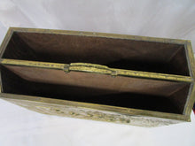 Load image into Gallery viewer, Vintage Lombard Brass Repousse Magazine Rack