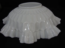Load image into Gallery viewer, Vintage Fenton Old Virginia Thumbprints Milk Glass Ruffled Large Bowl