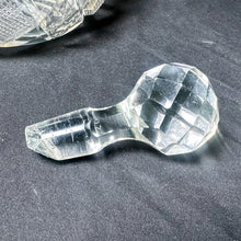 Load image into Gallery viewer, Antique Cut Crystal Silver Collar Decanter with Stopper