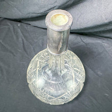 Load image into Gallery viewer, Antique Cut Crystal Silver Collar Decanter with Stopper