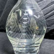 Load image into Gallery viewer, Vintage Etched Schooner Decanter & Glasses (6) Set