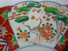 Load image into Gallery viewer, Antique Oriental Flow Blue Crane Floral Serving Platter Charger