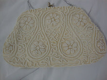 Load image into Gallery viewer, Vintage Bags By Dormar Japan Cream Beaded Evening Bag with Chain Handle