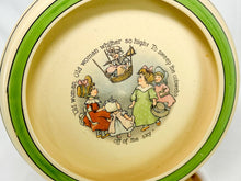 Load image into Gallery viewer, Vintage Roseville Pottery Nursery Rhyme Rolled Rim Bowl