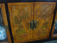 Load image into Gallery viewer, Vintage Bassett Furniture Oriental Two Piece China Hutch Display Cabinet
