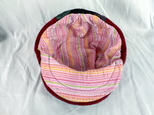 Load image into Gallery viewer, Handmade Flat Cap, Black Floral & Red Felt, Size Medium
