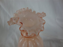 Load image into Gallery viewer, Vintage Fenton Pink Melon Ruffled Edge Small Bud Vase
