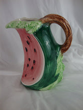 Load image into Gallery viewer, Vintage Italy Ceramic Watermelon Slice Decor Pitcher