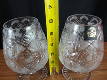 Load image into Gallery viewer, Vintage Bielecki Krystal Handcut Brandy Cognac Snifters Set of 2