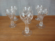 Load image into Gallery viewer, Vintage Etched Art Deco Hollow Stem Wine Champagne Stems Set of 6