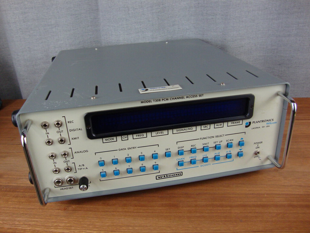 1988 Wilcom Plantronics TDM Test Set Model 308 Channel Access Spectrum Analyzer Unit *UNTESTED*