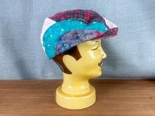 Load image into Gallery viewer, Hand-Made Flat Cap, Angular Pink & Teal, Large