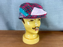 Load image into Gallery viewer, Hand-Made Flat Cap, Angular Pink & Teal, Large