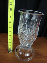Load image into Gallery viewer, Vintage Brilliant Cut Crystal Glass Fan Diamond 2 Piece Hurricane Lamp
