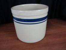 Load image into Gallery viewer, Vintage Roseville Putty Blue Stripe Kitchen Utensil Crock Holder
