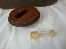 Load image into Gallery viewer, Vintage Decatur Industries Walnut 10 Cigar Pipe Stand with Metal and Wood Humidor