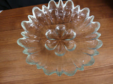 Load image into Gallery viewer, Vintage Clear Heavy Glass Daisy Scallop Edge Decor Console Bowl

