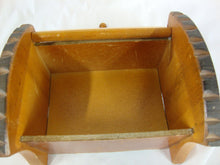 Load image into Gallery viewer, 1940s Floral Wood Food Recipe Kitchen Box Hinged Lid