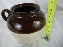 Load image into Gallery viewer, Vintage USA Stoneware Bean Pot Jug with Finger Loop and Lid