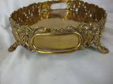 Load image into Gallery viewer, Vintage French Style Brass Footed Gallery Tray