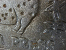 Load image into Gallery viewer, Vintage Cast Iron Pig Bacon Press with Wood Handle