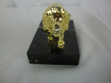 Load image into Gallery viewer, Vintage Lion&#39;s Club International Standing Lion on Black Marble Base Paperweight Figure
