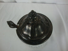Load image into Gallery viewer, Vintage Glass with Metal Lid and Spoon Condiment Jam Jar Table Set