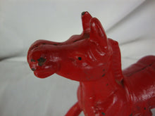 Load image into Gallery viewer, Vintage Red Cast Iron Rocking Horse Decor Anima