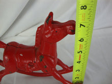 Load image into Gallery viewer, Vintage Red Cast Iron Rocking Horse Decor Anima