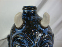 Load image into Gallery viewer, Lolly Lynn Folk Art Blue Streaked Devil Ugly Face Jug