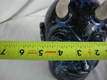 Load image into Gallery viewer, Lolly Lynn Folk Art Blue Streaked Devil Ugly Face Jug