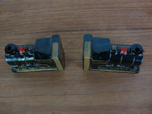Load image into Gallery viewer, 1950&#39;s Japan Ceramic Train Locomotive Small Bookends Pair
