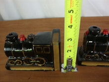 Load image into Gallery viewer, 1950&#39;s Japan Ceramic Train Locomotive Small Bookends Pair
