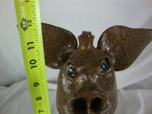 Load image into Gallery viewer, Marvin Bailey Folk Art Pottery Pig &amp; Man Double Stack Ugly Face Jug
