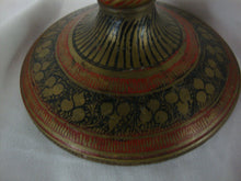 Load image into Gallery viewer, Vintage Indian Brass Metal Floral Two Piece Pedestal Vase