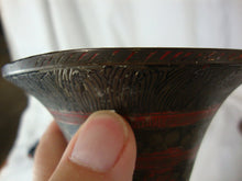 Load image into Gallery viewer, Vintage Indian Brass Metal Floral Two Piece Pedestal Vase