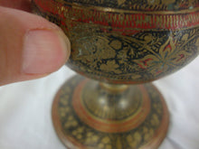 Load image into Gallery viewer, Vintage Indian Brass Metal Floral Two Piece Pedestal Vase