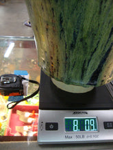 Load image into Gallery viewer, Marvin Bailey Artist Folk Art Blue Green Streaked Large Ugly Face Jug