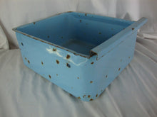 Load image into Gallery viewer, Vintage Baby Blue Enamel Metal Refrigerator Crisper Drawer
