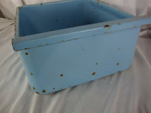 Load image into Gallery viewer, Vintage Baby Blue Enamel Metal Refrigerator Crisper Drawer