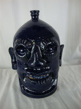 Load image into Gallery viewer, Marvin Bailey Signed Folk Art Cobalt Blue Ugly Face Jug