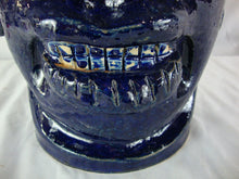 Load image into Gallery viewer, Marvin Bailey Signed Folk Art Cobalt Blue Ugly Face Jug