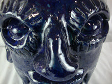 Load image into Gallery viewer, Marvin Bailey Signed Folk Art Cobalt Blue Ugly Face Jug