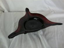 Load image into Gallery viewer, Vintage Hand Blown Amethyst Art Glass Three Point Console Dish Bowl