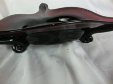 Load image into Gallery viewer, Vintage Hand Blown Amethyst Art Glass Three Point Console Dish Bowl