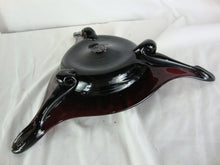 Load image into Gallery viewer, Vintage Hand Blown Amethyst Art Glass Three Point Console Dish Bowl
