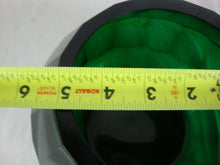 Load image into Gallery viewer, Vintage Dark Emerald Green Glass Crystal Faceted Bowl Vase