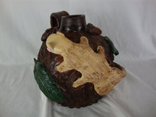 Load image into Gallery viewer, Dale Costner Signed Folk Art Woodland Squirrel with Acorns Face Jug